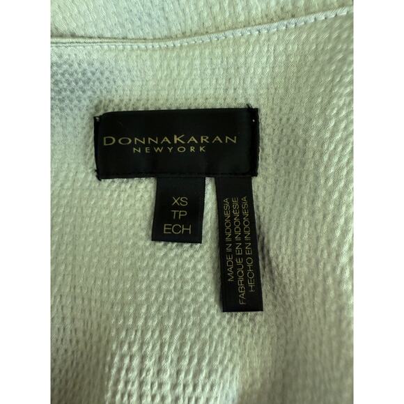 NWT Donna Karan Hammered Satin Top in Silver Size XS - Picture 7 of 9